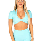 'Bella' Twist Tee - Aquamarine - Kikiva Collection