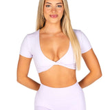 'Bella' Twist Tee - Baby Lilac - Kikiva Collection
