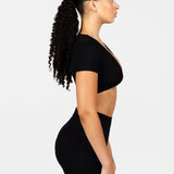 'Bella' Twist Tee - Black - Kikiva Collection