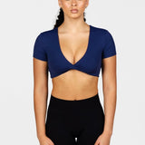 'Bella' Twist Tee - Dark Blue - Kikiva Collection