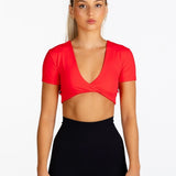 ‘Bella' Twist Tee - Red - Kikiva Collection