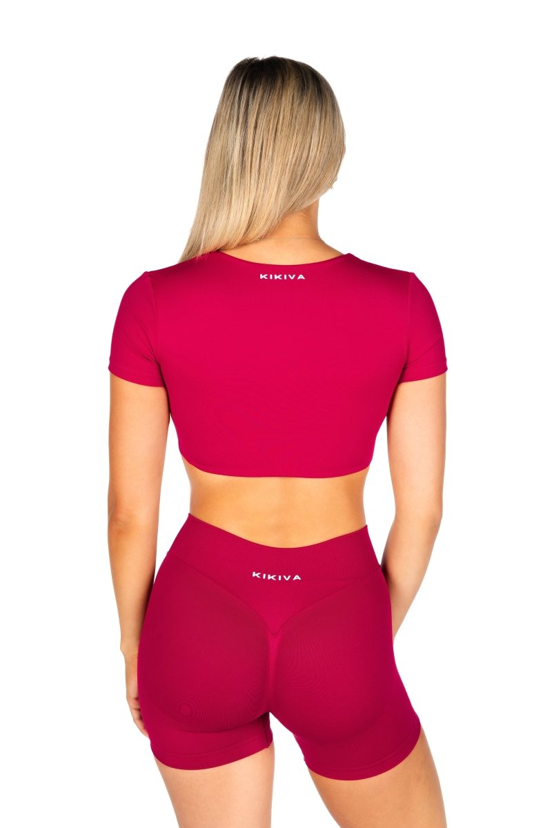 'Bella' Twist Tee - Scarlett Ruby - Red - Kikiva Collection