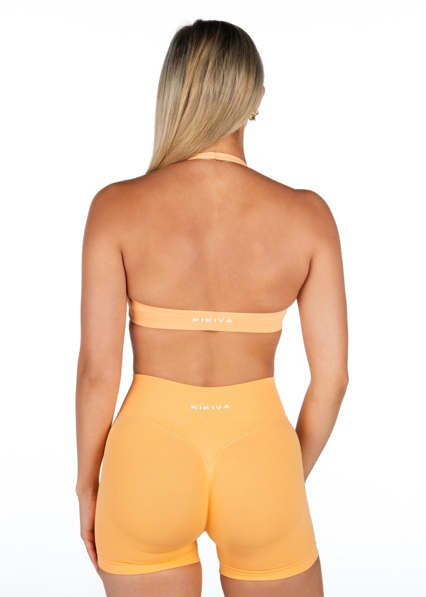 Dynamic Staple Halter Crop - Apricot - Kikiva Collection