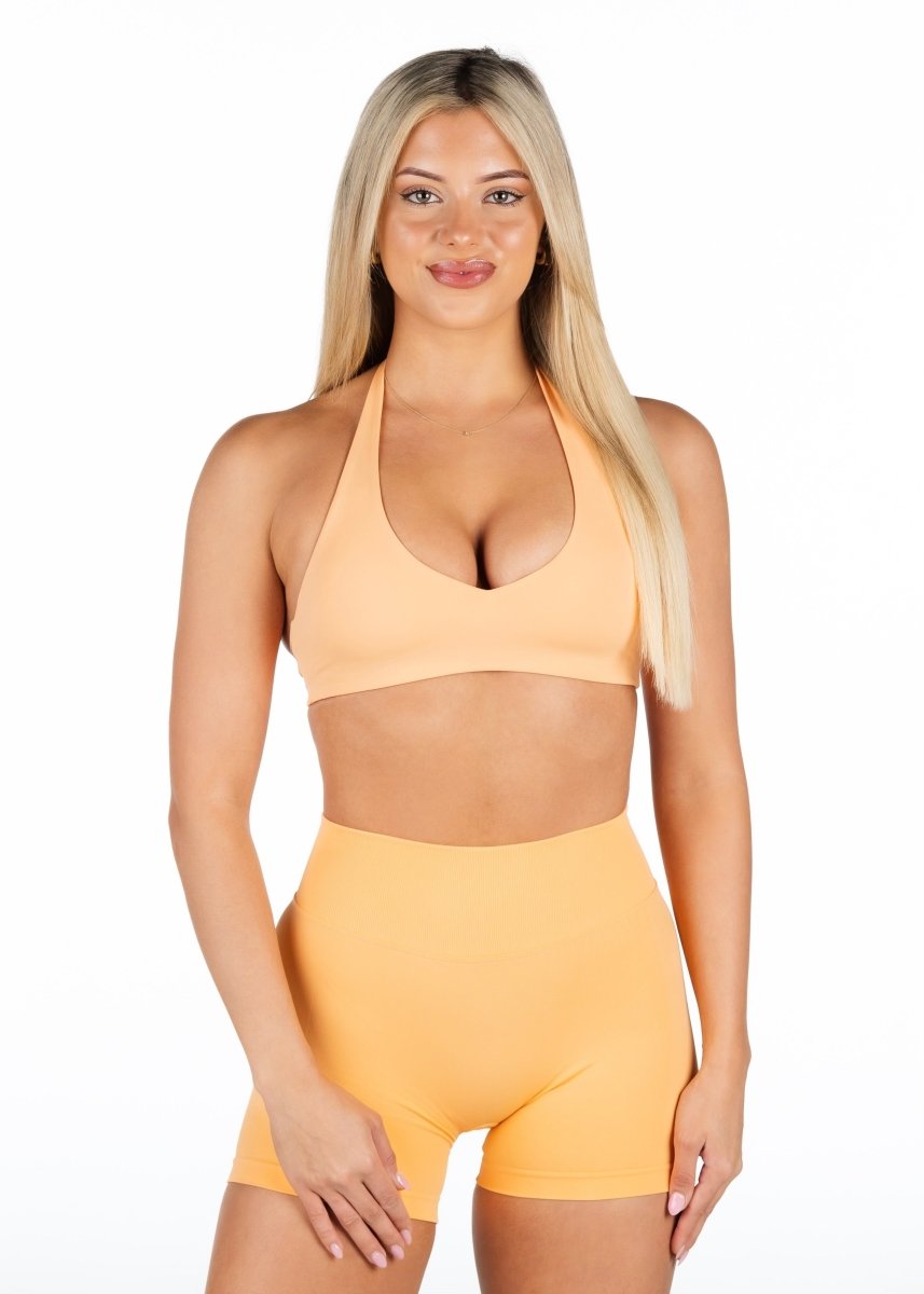 Dynamic Staple Halter Crop - Apricot - Kikiva Collection