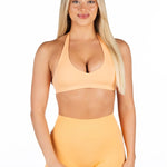 Dynamic Staple Halter Crop - Apricot - Kikiva Collection
