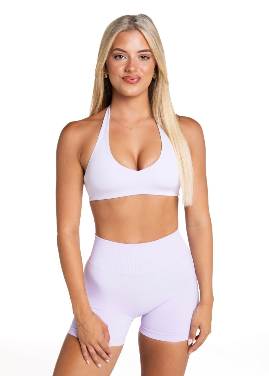 Dynamic Staple Halter Crop - Baby Lilac - Kikiva Collection