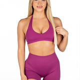 Dynamic Staple Halter Crop - Blossom - Berry - Kikiva Collection