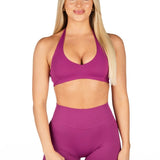 Dynamic Staple Halter Crop - Blossom - Berry - Kikiva Collection
