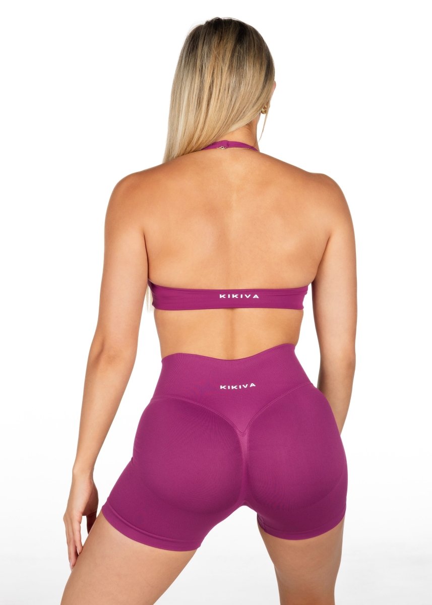 Dynamic Staple Halter Crop - Blossom - Berry - Kikiva Collection
