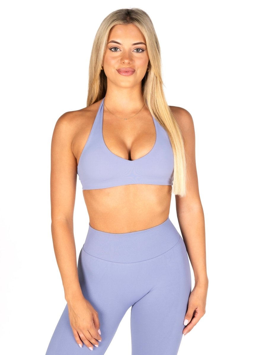 Dynamic Staple Halter Crop - Indigo Blue - Kikiva Collection