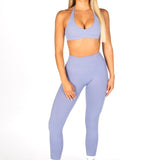 Dynamic Staple Halter Crop - Indigo Blue - Kikiva Collection