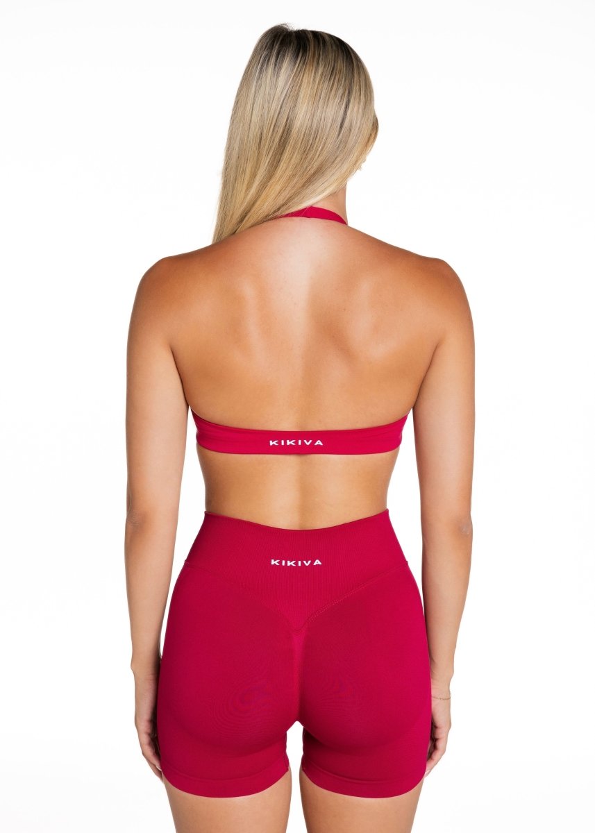 Dynamic Staple Halter Crop - Scarlett Ruby - Red - Kikiva Collection