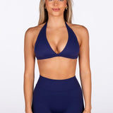 ‘Harper Halter’ Crop - Dark Blue - Kikiva Collection