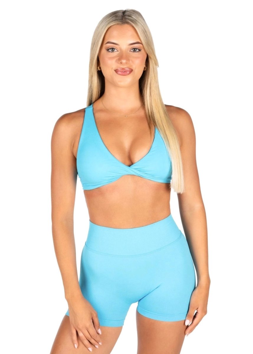 'Infinity' Cross - Back Crop - Baby Blue - Kikiva Collection