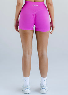  Aria Cross Over Scrunch Shorts - Electric Pink