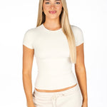 Kikiva Basic Tee - Cream - Kikiva Collection