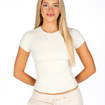 Kikiva Basic Tee - Cream - Kikiva Collection