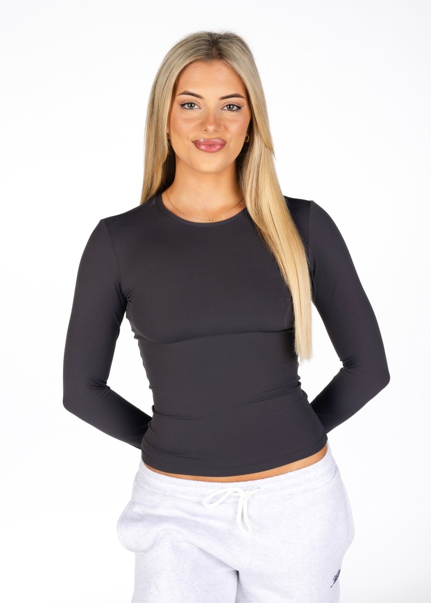 Kikiva Basic Tee Long Sleeve - Dark Grey - Kikiva Collection