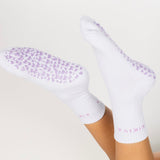 Kikiva 'Bow' Pilates Grip Socks - Baby Purple - Kikiva Collection
