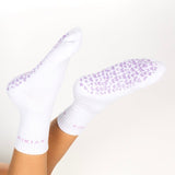 Kikiva 'Bow' Pilates Grip Socks - Baby Purple - Kikiva Collection