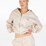 ‘Kikiva’ Lounge Wide Leg Trackpant - Cream - Kikiva Collection