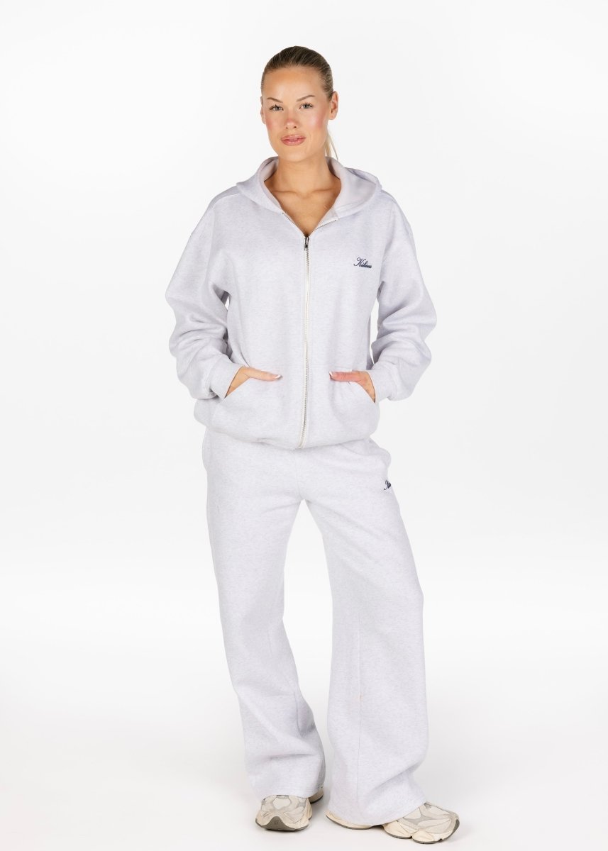 ‘Kikiva’ Lounge Zip Jacket - Marle Grey - Kikiva Collection