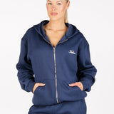 ‘Kikiva’ Lounge Zip Jacket - Navy - Kikiva Collection