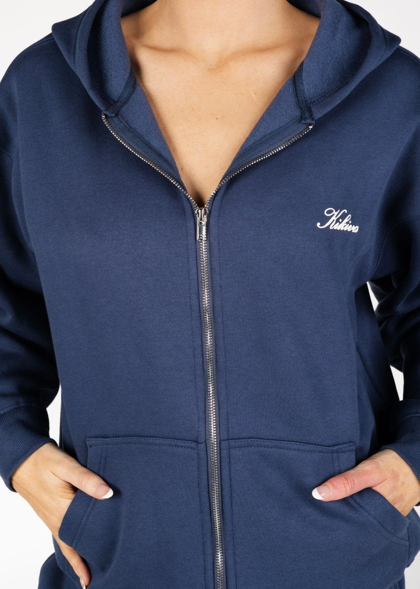 ‘Kikiva’ Lounge Zip Jacket - Navy - Kikiva Collection
