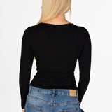 Kikiva Ribbed Long Sleeve - Black - Kikiva Collection