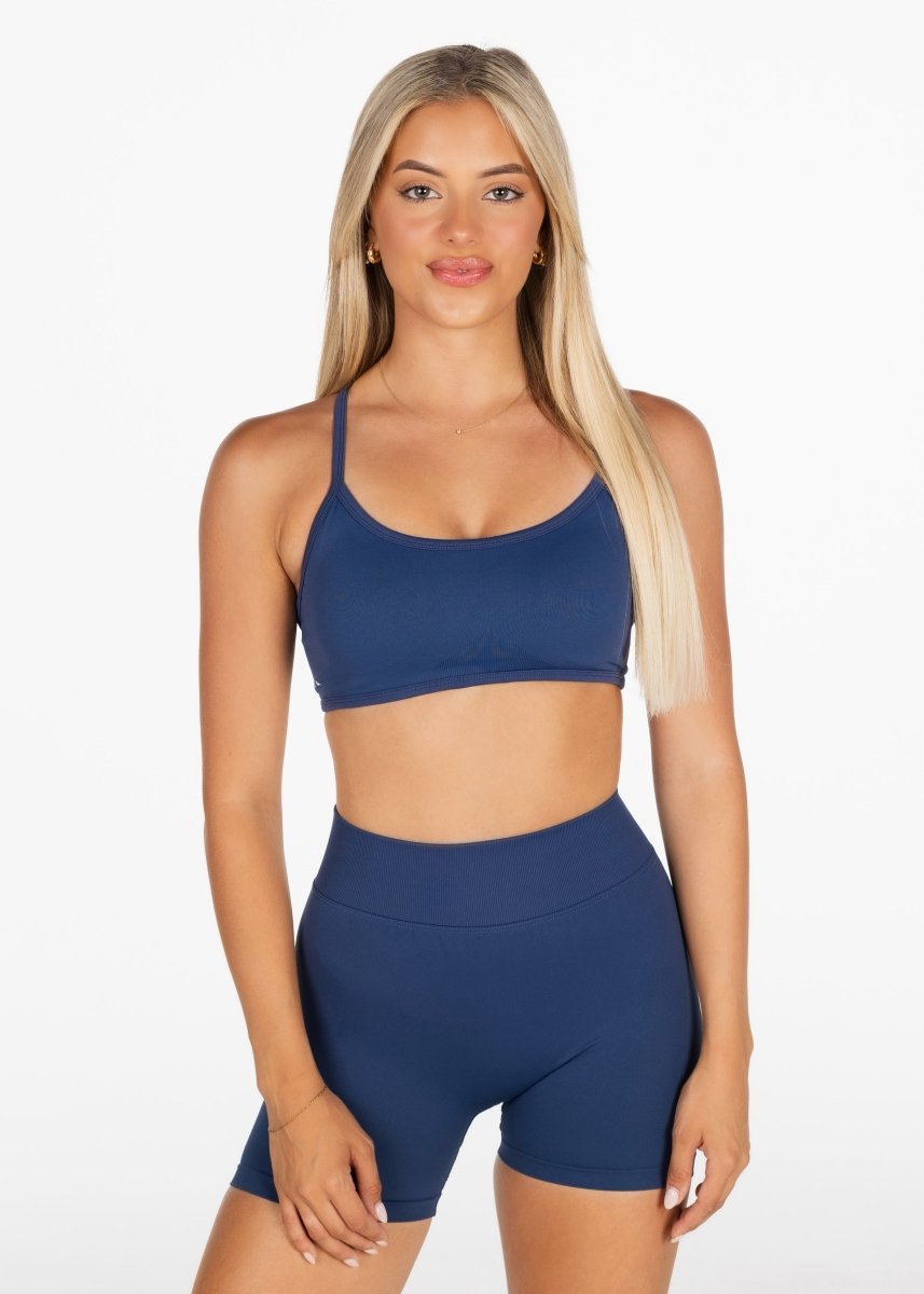 Lycra Seamless Crop - Midnight Blue - Kikiva Collection