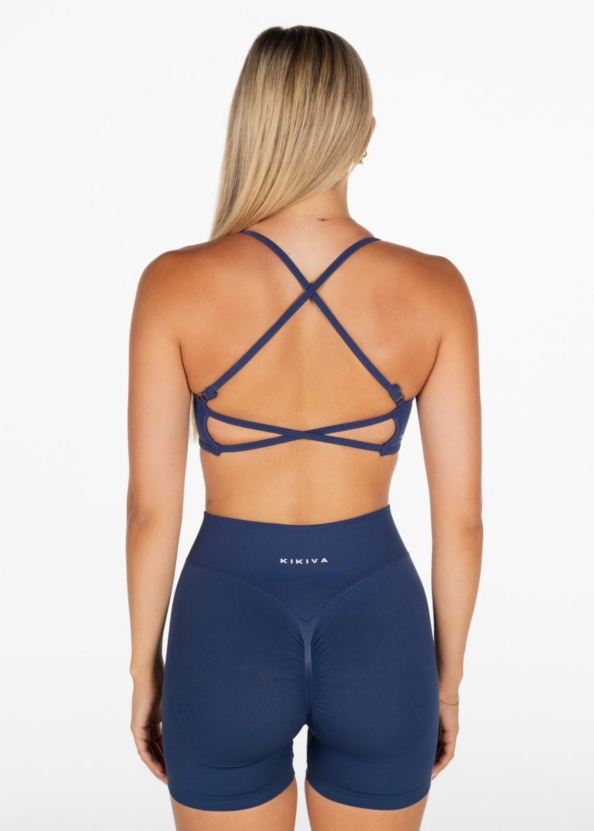 Lycra Seamless Crop - Midnight Blue - Kikiva Collection