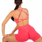 Lycra Seamless Short 4.5" - Coral - Kikiva Collection