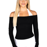 Off The Shoulder Top - Black - Kikiva Collection