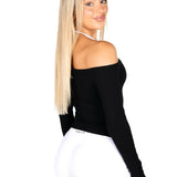 Off The Shoulder Top - Black - Kikiva Collection