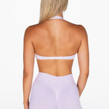 Dynamic Halter Twist Crop - Baby Lilac