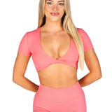 'Bella' Twist Tee - Blossom Pink