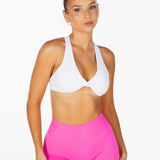 Mini Signature Scrunch Shorts -Neon Pink