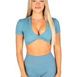 'Bella' Twist Tee - Teal