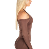 Off The Shoulder Top - Mocha