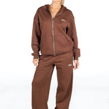 ‘Kikiva’ Lounge Wide Leg Trackpant - Mocha