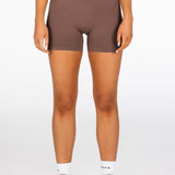 Signature Scrunch Shorts - Mocha Brown