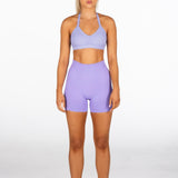 'Layla' Halter Crop - Light Lavender