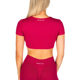 'Bella' Twist Tee - Scarlett Ruby-Red