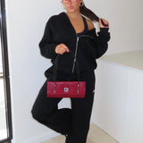 ‘Kikiva’ Lounge Wide Leg Trackpant - Black