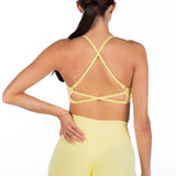 Lycra Seamless Leggings - Light Yellow