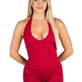 Dynamic Halter Seamless Singlet - Royal Red