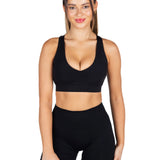 Dynamic 'Support' Crop - Black