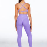 Lycra Seamless Leggings - Lavender