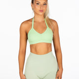 'Layla' Halter Crop - Green