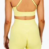 ‘Impact’ Scrunch Seamless Shorts - Olive Yellow